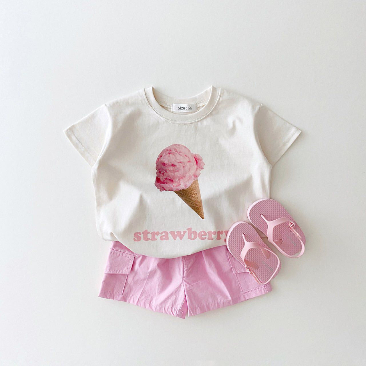 Ins Korean Version Of Children's Clothing Summer Children's Suit Baby Girl Boy T-Shirt Shorts Two-Piece Set