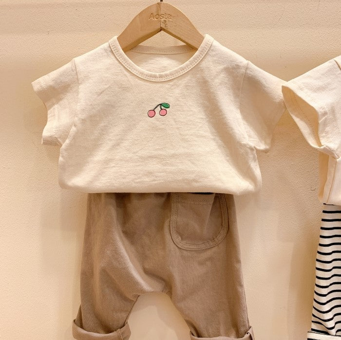 Children's clothing spring and summer boys and girls all match casual stripes comfortable pants baby trousers