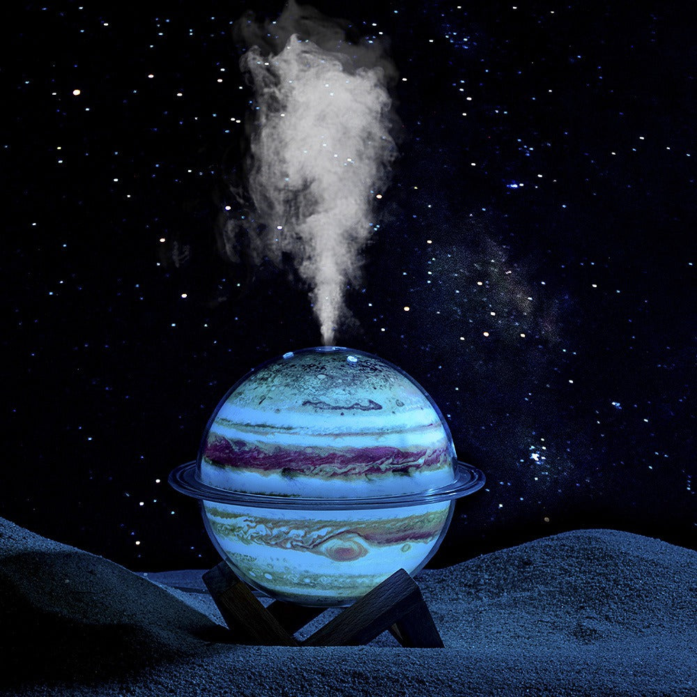 330ml Cute Moon Planet Shape Humidifiers Colorful Led Lamp Ultrasonic Water Spray Usb H20 Air Humidifier for Baby Bedroom