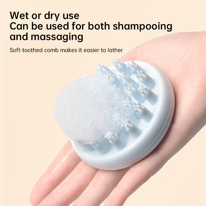 Baby Silicone Shampoo Scalp Massage Body Clean Scrub Feel Bath Brush