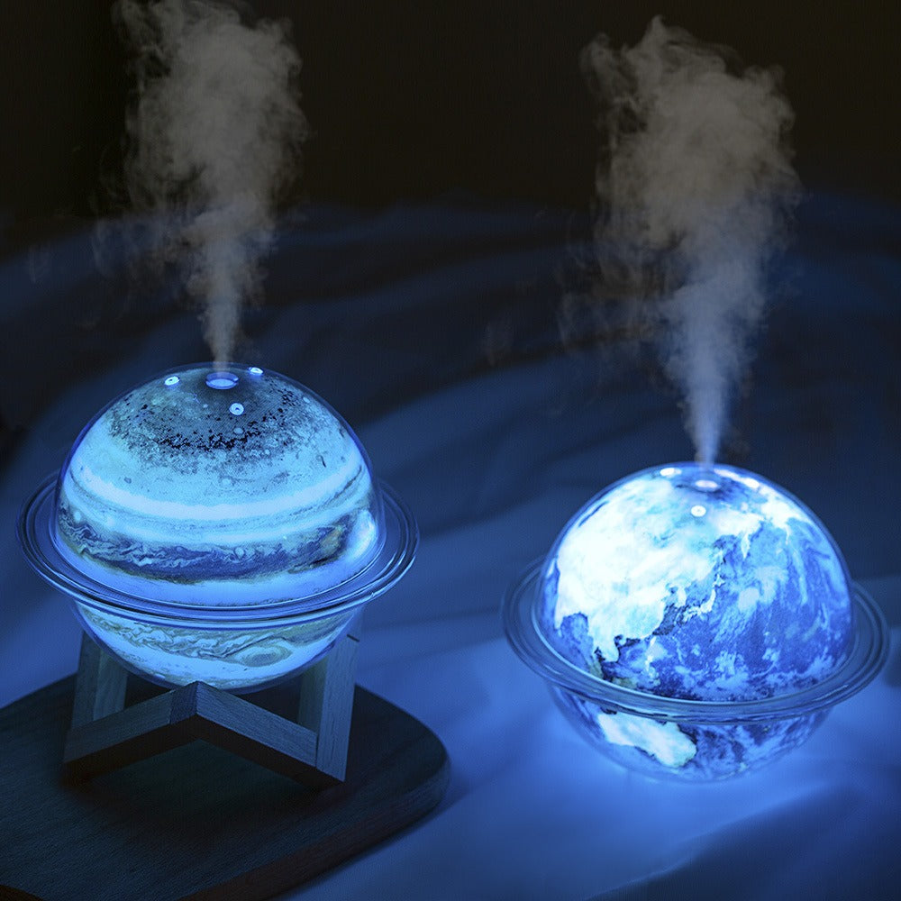 330ml Cute Moon Planet Shape Humidifiers Colorful Led Lamp Ultrasonic Water Spray Usb H20 Air Humidifier for Baby Bedroom