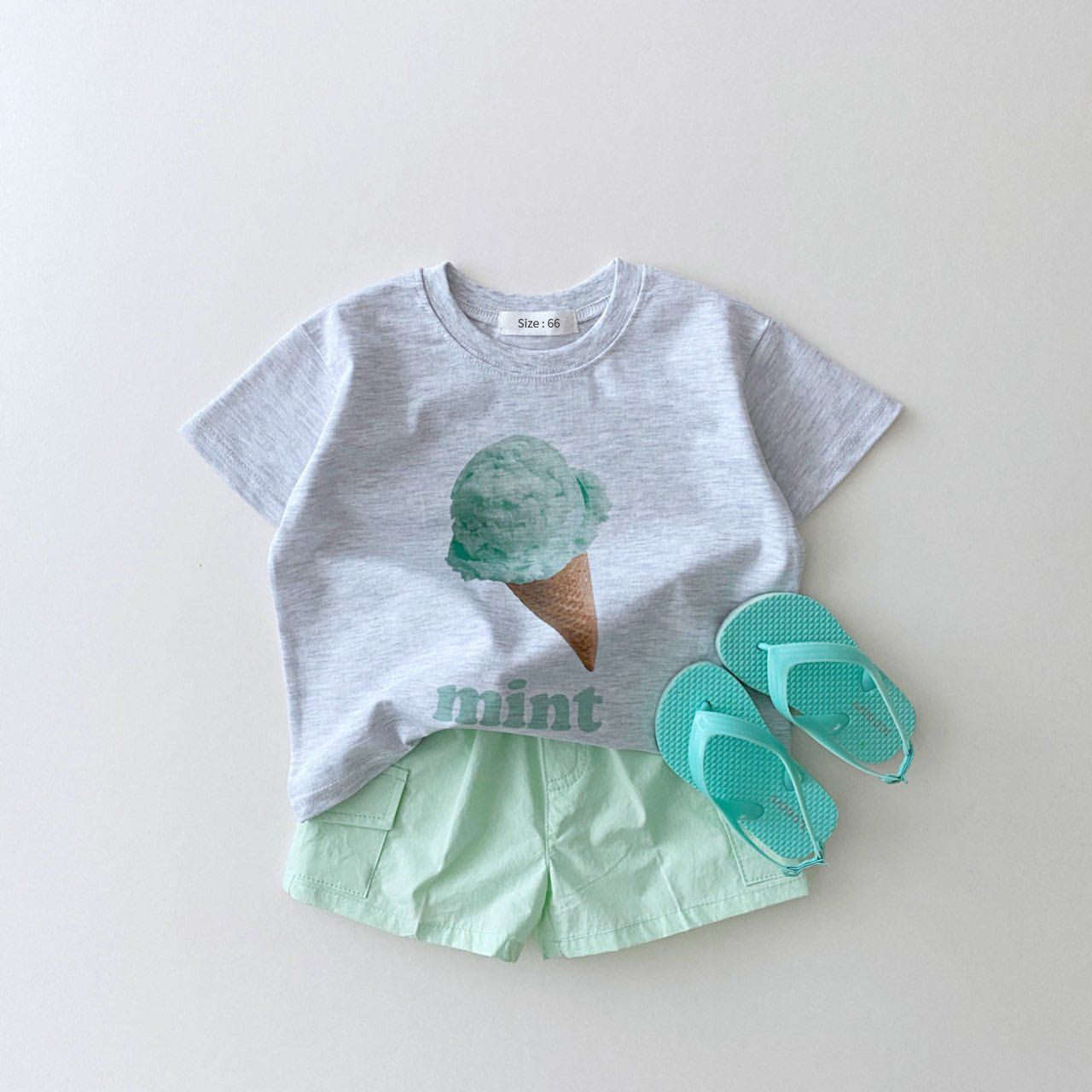 Ins Korean Version Of Children's Clothing Summer Children's Suit Baby Girl Boy T-Shirt Shorts Two-Piece Set