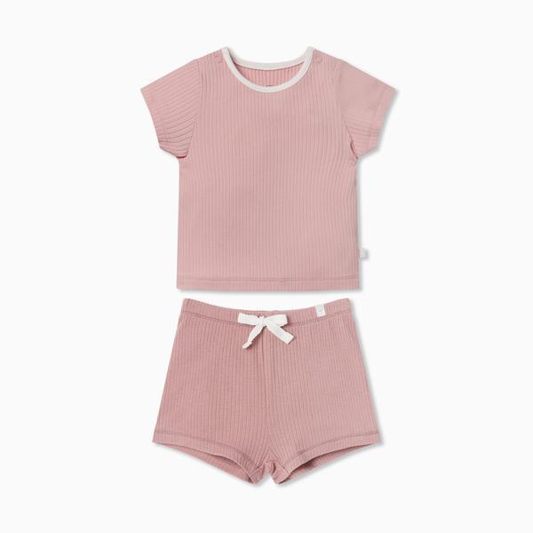 Summer Children's Ice Silk Cotton Short Sleeve Suit 2 Piece Sports Clothes Baby Thin Home Clothes