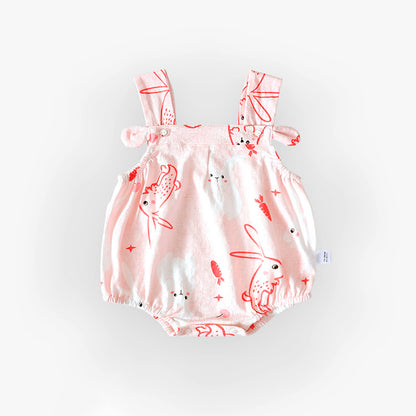 Baby Sling Bag Fart Clothes Baby Summer Thin Section Female Baby Suspender One-Piece Clothes Princess Summer Clothes Triangle Rompers