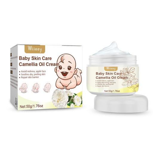 Baby Skin Care Camellia Oil Cream, Nourish Water Embellish Prevent Weather-Shack Mild Baby Tender Skin Moisturizing