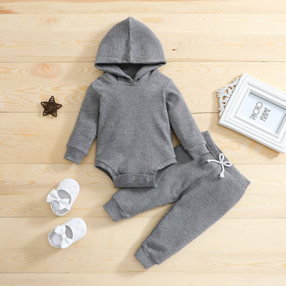 4 Colors Baby Outfits Solid Sets Infant Toddler Newborn Girls Boys Autumn Winter Baby Girl Boy Long Sleeve Romper Pants