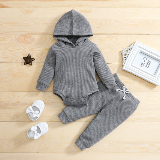 4 Colors Baby Outfits Solid Sets Infant Toddler Newborn Girls Boys Autumn Winter Baby Girl Boy Long Sleeve Romper Pants