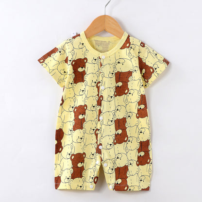 New Baby Onesie Newborn Romper Short Sleeve Thin Romper Baby Wrapping Clothes