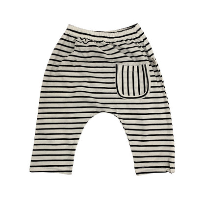 Children's clothing spring and summer boys and girls all match casual stripes comfortable pants baby trousers