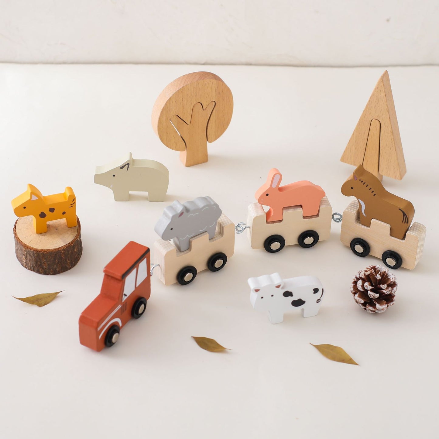 Baby puzzle early education toys, building blocks, small cars, animal farms, multi-functional puzzle building, hands-on and brain toys