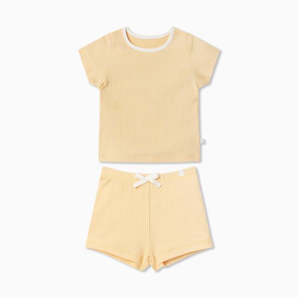 Summer Children's Ice Silk Cotton Short Sleeve Suit 2 Piece Sports Clothes Baby Thin Home Clothes