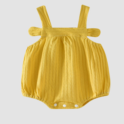 Baby Sling Bag Fart Clothes Baby Summer Thin Section Female Baby Suspender One-Piece Clothes Princess Summer Clothes Triangle Rompers