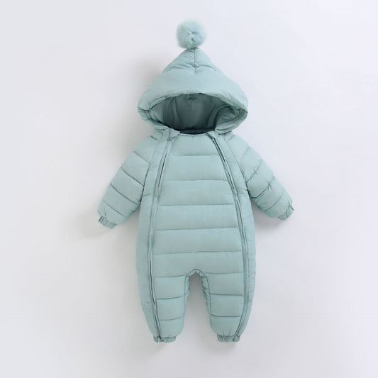 Baby jumpsuit, thickened in winter, baby's outdoor clothes, newborn cotton crawling clothes, autumn and winter toddler clothes
