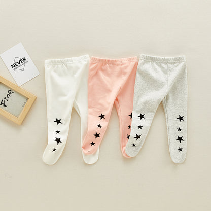 ins spring baby cute polka dot eye pantyhose cotton wild pantyhose plus velvet