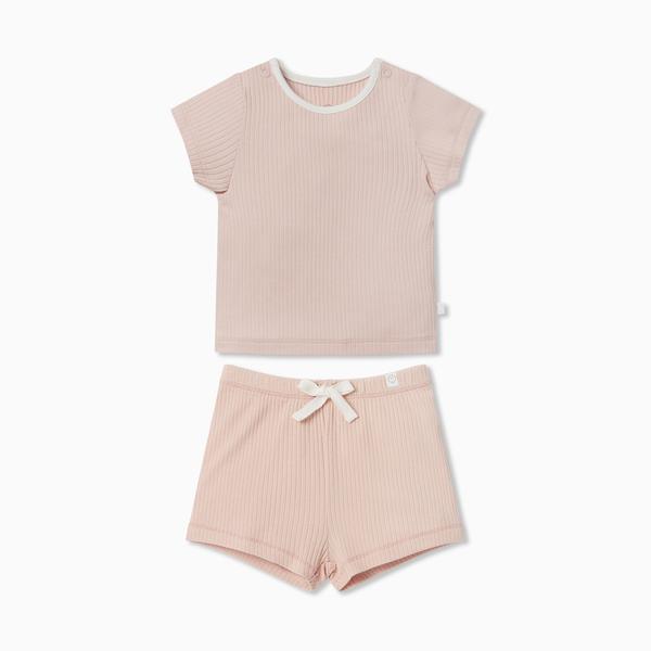 Summer Children's Ice Silk Cotton Short Sleeve Suit 2 Piece Sports Clothes Baby Thin Home Clothes